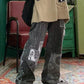 Boyfriend jeans with patchwork paisley motif