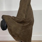 Brown vintage floral mesh maxi skirt