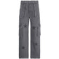 Star print boyfriend cargo jeans