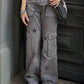 Star print boyfriend cargo jeans