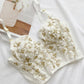 Vintage bustier corset with lace detailing