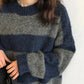 Oversized sweater with stripes