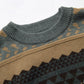 Vintage Oversize Jacquard Knit Jumper Sweater