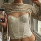 Long Sleeve Crochet Bolero Crochet Top
