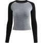 Raglan sleeve rib crop top