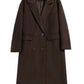 Brown vintage coat with lapel collar