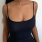 Classic Solid Color Slim Maxi Slip Dress