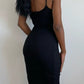 Classic Solid Color Slim Maxi Slip Dress