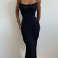 Classic Solid Color Slim Maxi Slip Dress