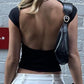 Vintage Reversible Backless Crop Top